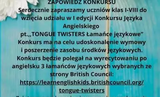 Zdjęcie do I Edycja Konkursu z Języka Angielskiego