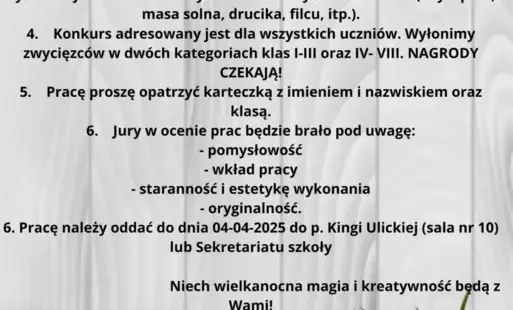 Zdjęcie do Konkurs na Zajączka Wielkanocnego
