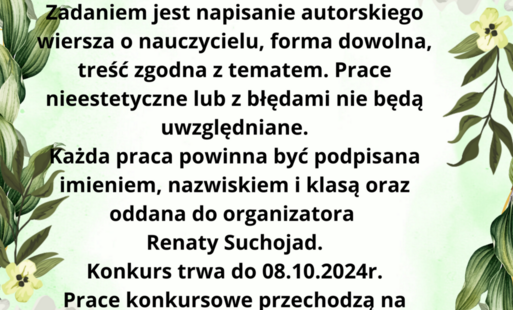 Zdjęcie do Konkurs o nauczycielu